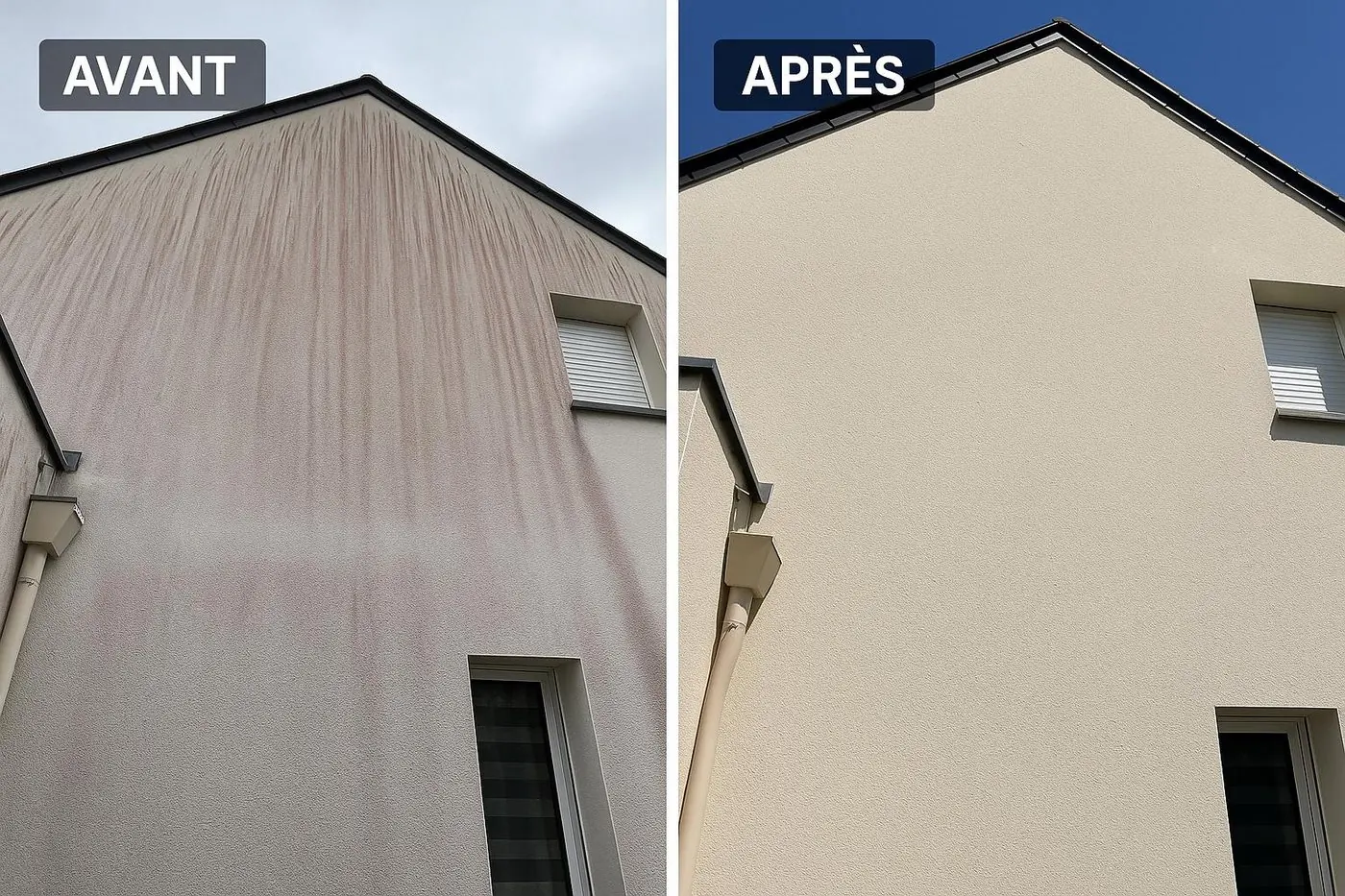 Pignon avant et après nettoyage