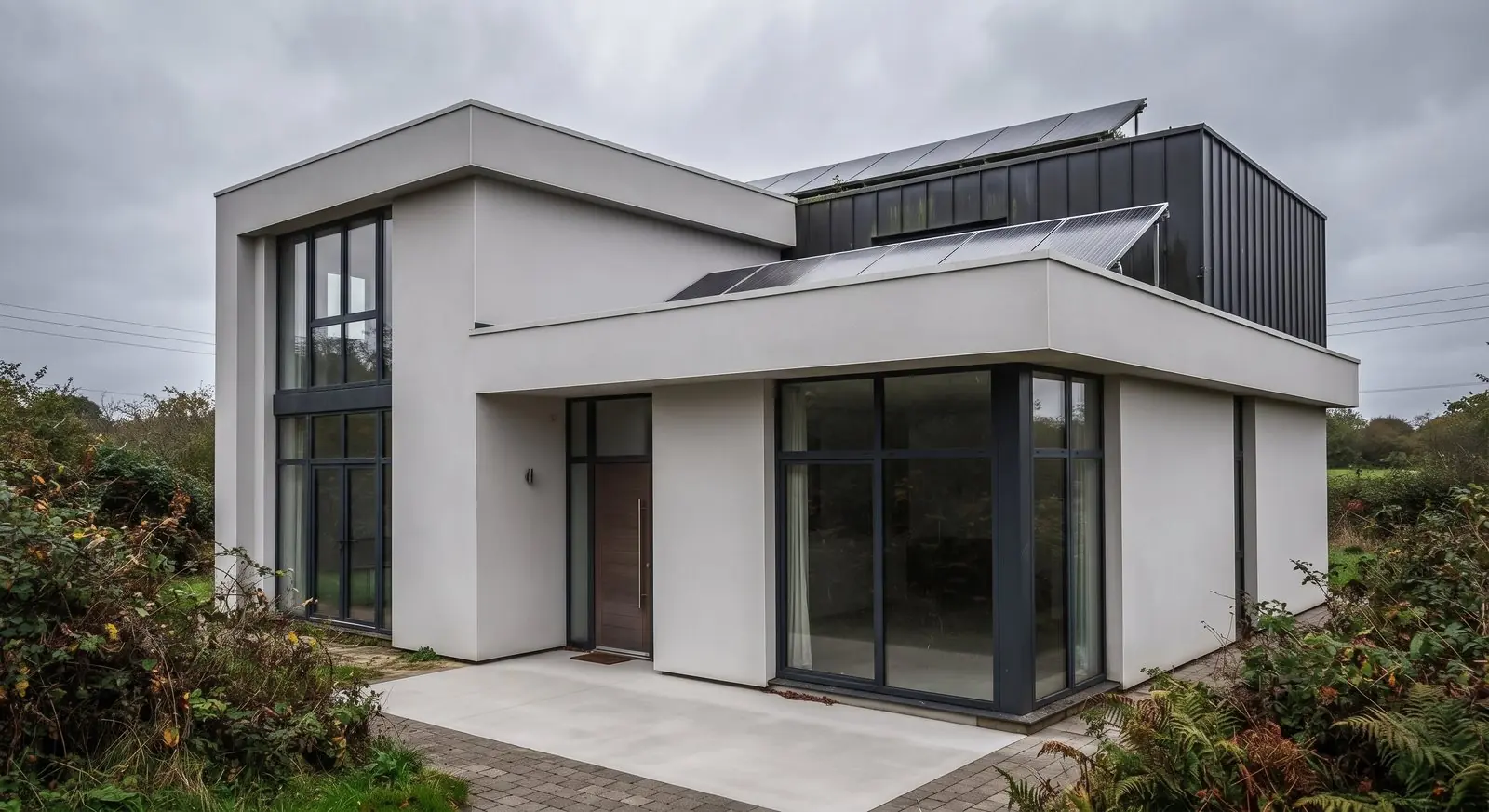 Image d'illustration : maison contemporaine aux façades propres après nettoyage